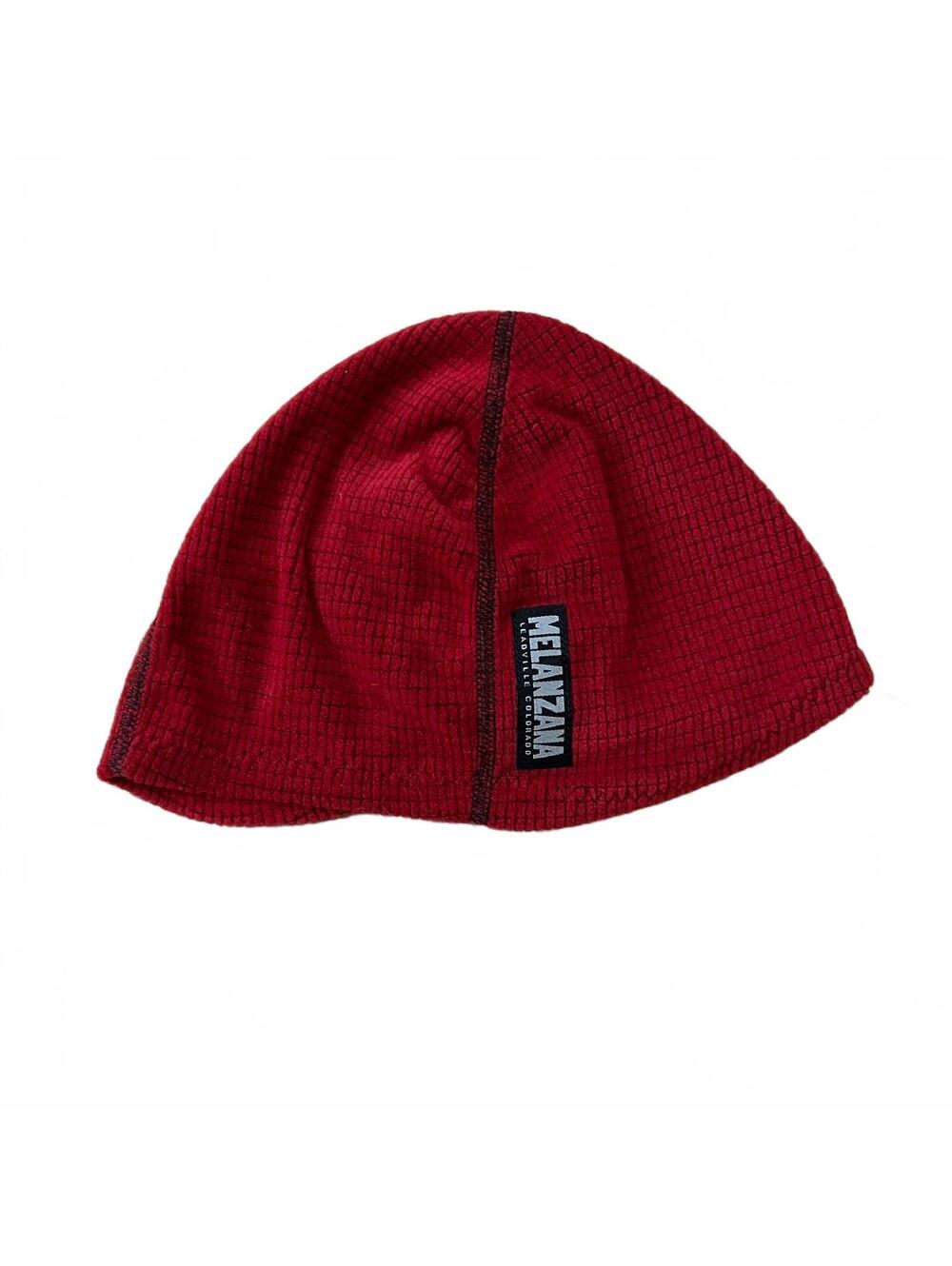 Melanzana Micro Grid Beanie Red Adult Size Medium